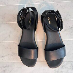 CLARKS Black Sandals, 7M